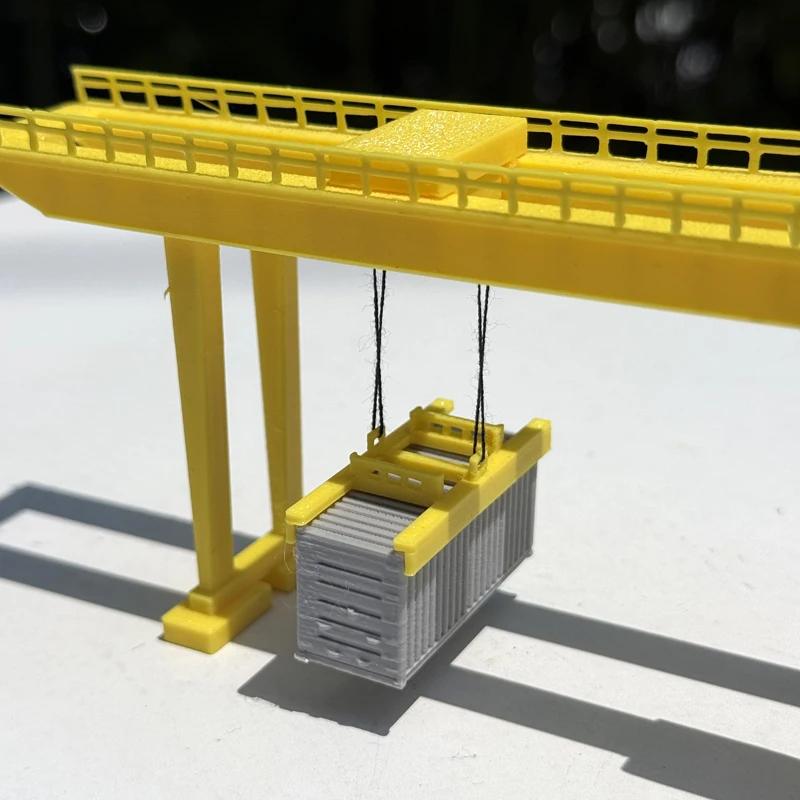 1/160 N Scale Containerized Gantry Crane Model Miniature Sand Table Building Construction Scene Train Railway Layout Materials - view 5