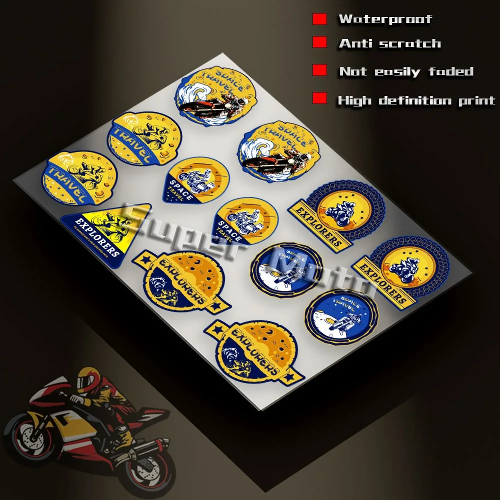 Retro Reflective Motorcycle Sticker Vinyl Top Box Side Body Decals For Yamaha Kawasaki Ducati Honda Triumph Benelli Harley
