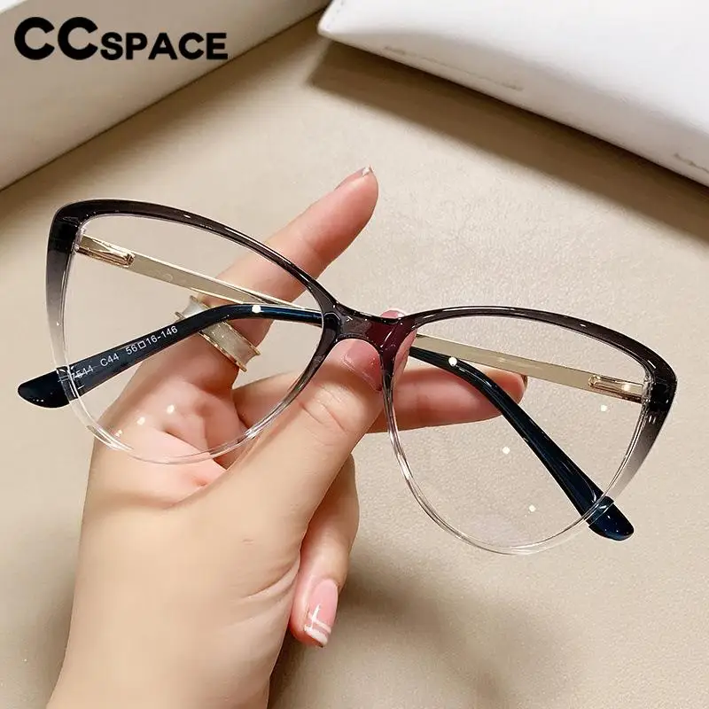 Transparent Computer Glasses Frame Women Anti Blue Light Cat Eye Glasses Blackout Glasses Optical Glasses Trendy 56741