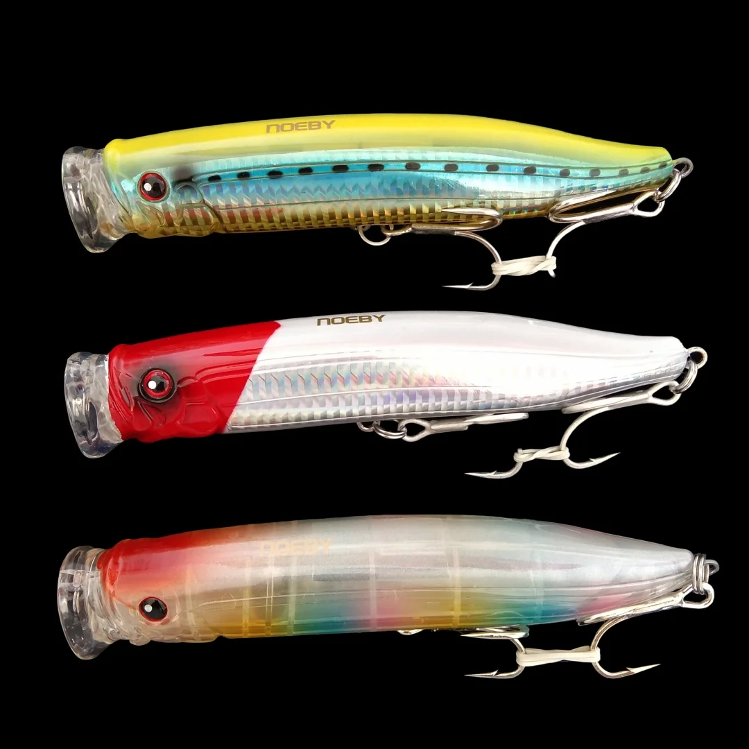 

Noeby 3pcs Feed Popper Floating Tuna Lure Hard Lures Top Water 150mm 54g Saltwater For Fishing NBL9246