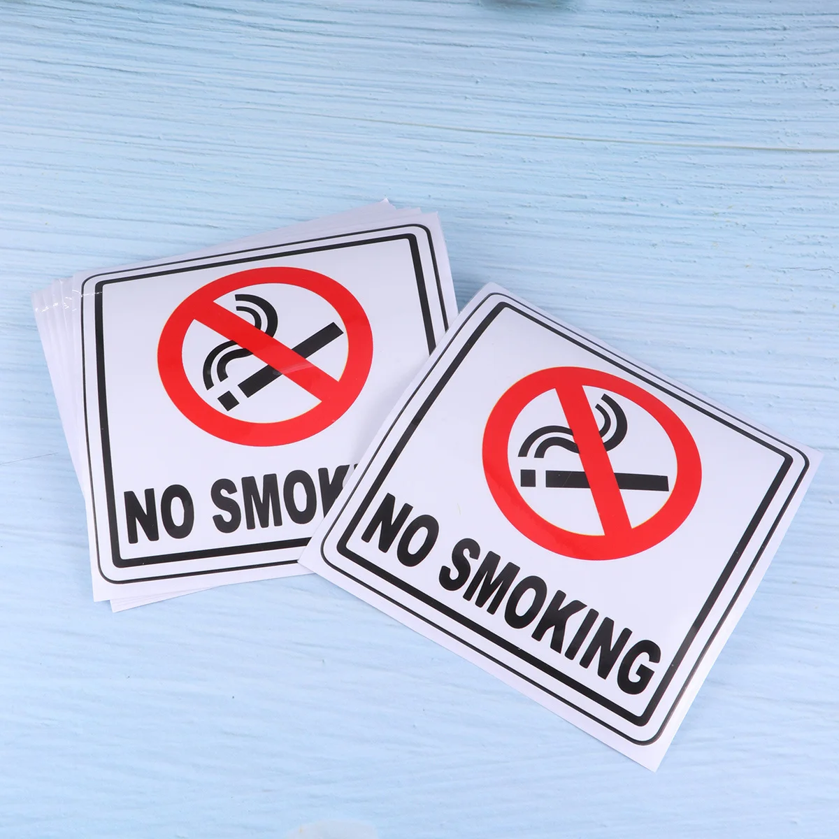 

10pcs 14X14Cm No Smoking Sticker Waterproof Sun Resistant Pet Car Bumper Sticker For Auto Body Smooth Surfaces Traffic Safety