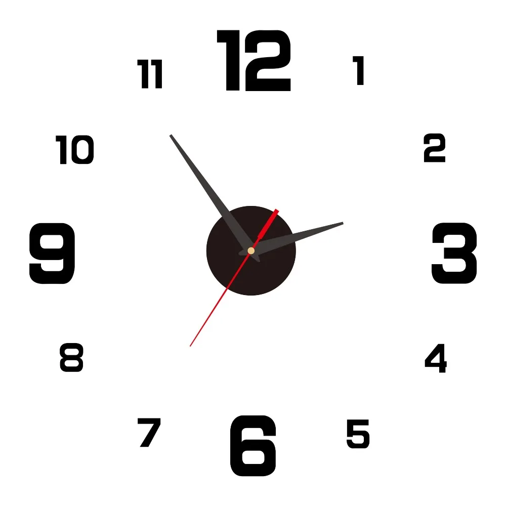 Creative Frameless Wall Clock Wall Mechanism Wall Decoration Night light Arrows Decal DIY Home Silent Clock Living Room Office