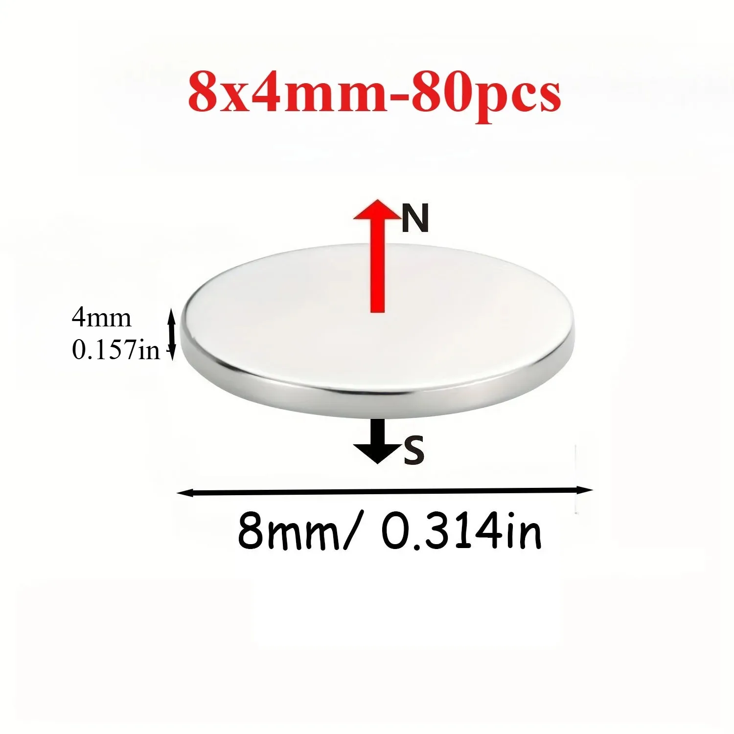 Leistungsstarke Magnete mit mehreren Spezifikationen (8x3/8x4/10x2/10x3), geeignet für Kühlschrank-DIY, Zuhause, Büro, Badezimmerzubehör.