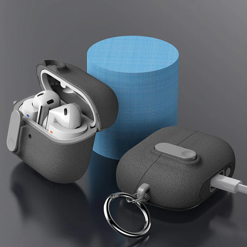 (Sandstein) Hülle für Samsung Galaxy Buds 3 FE mit sicherem Verschluss, stoßfest, für Samsung Galaxy Buds 3/3 Pro Kopfhörer-Zubehör – Detail 3