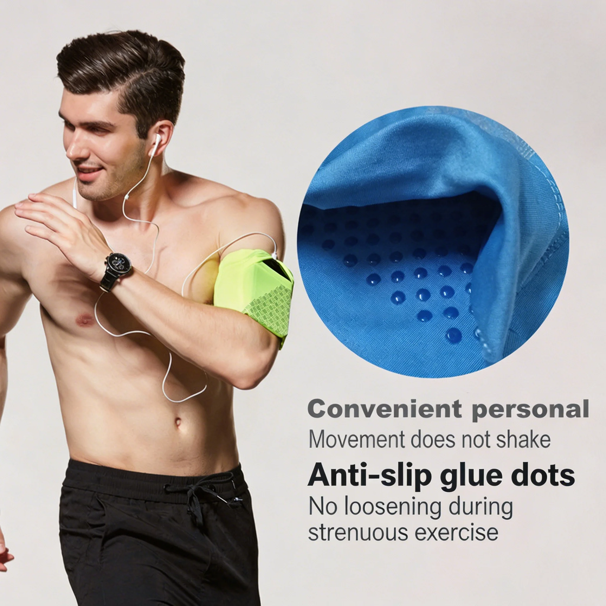 Elastic Close-Fitting Sports Arm Bag Reflective Running Arm Sleeve Portable Phone Arm Pouch Women Men Fitness Mini Item Wrist Pa