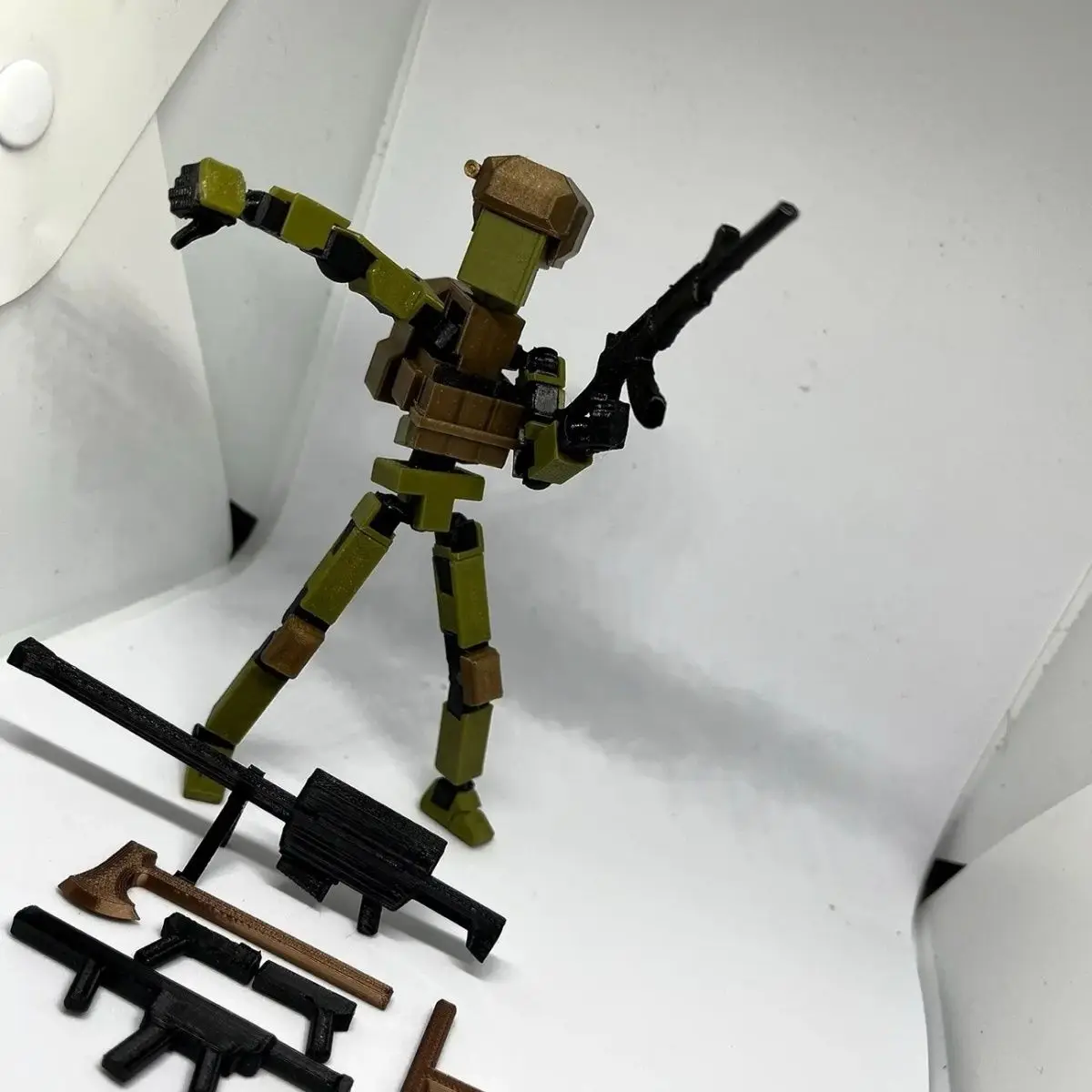 3D Printing Custom Lucky 13 Multi-articular Action Figures Soldier and Weapon Accessories Toys Gifts