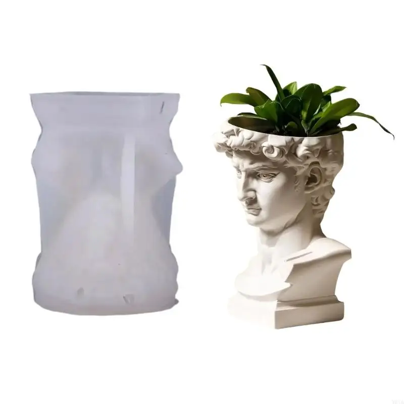 

W0YA Silicone Mold For Resin Concrete Sculpture Planter DIY Project Jewelry Organiser