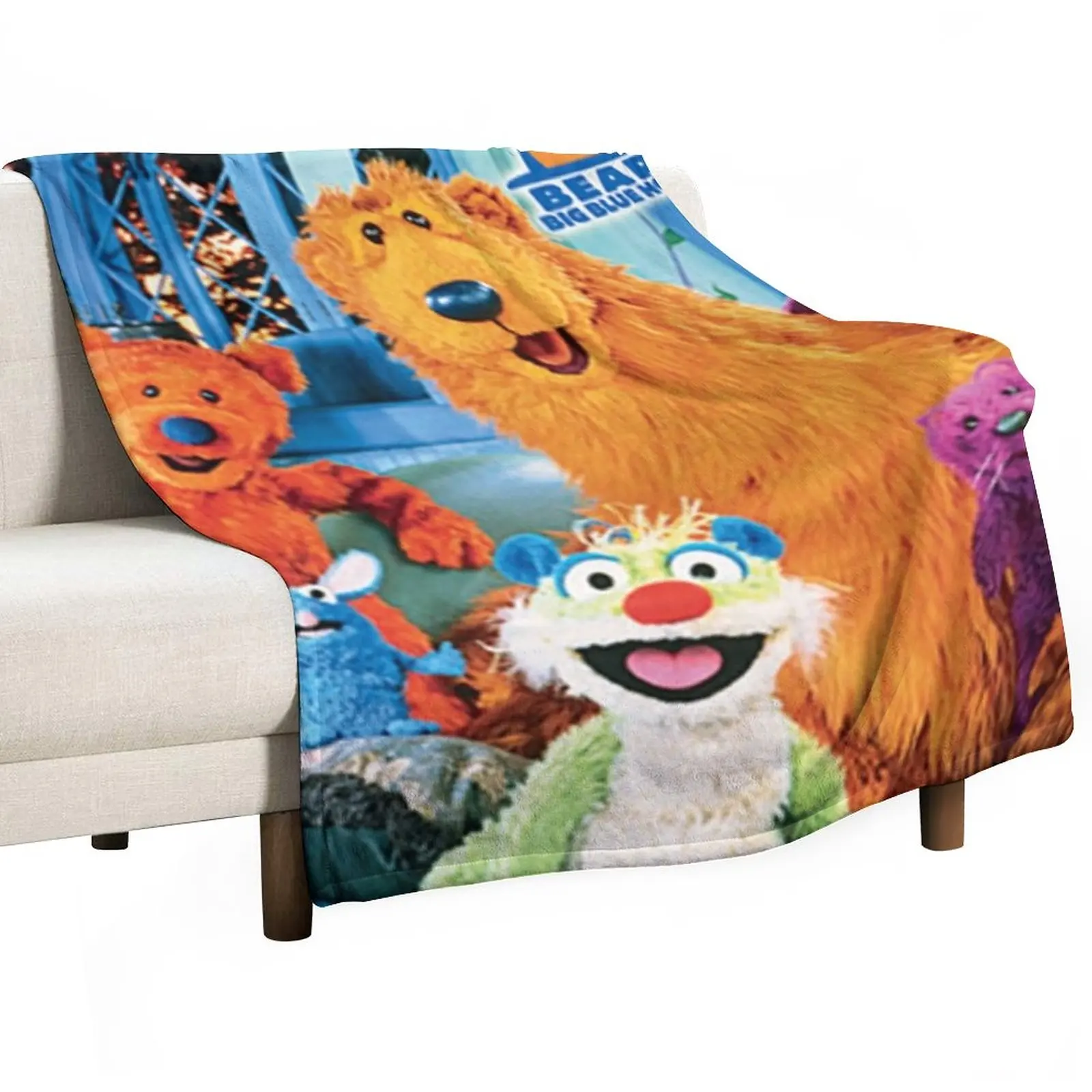 

New Bear In The Big Blue House Throw Blanket Beach Blanket Bed Fashionable Blanket Tourist Blanket Baby Blanket