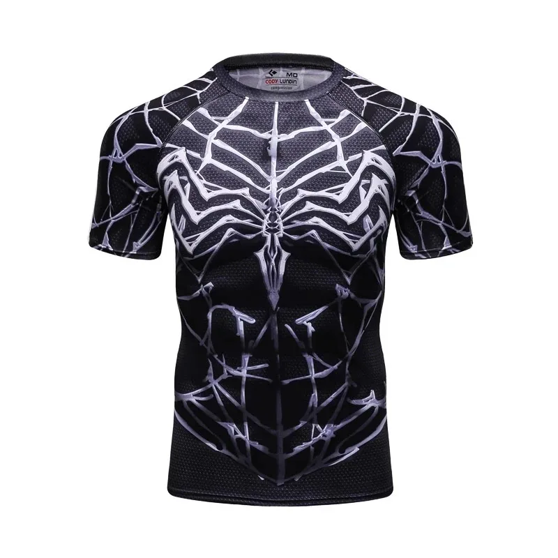 Rashguard MMA Compression T Shirt Super-Man Kickboxing Clothing Rash Guard Fitness Tights Bjj Boxing Sport T-shirts For Men Tops
