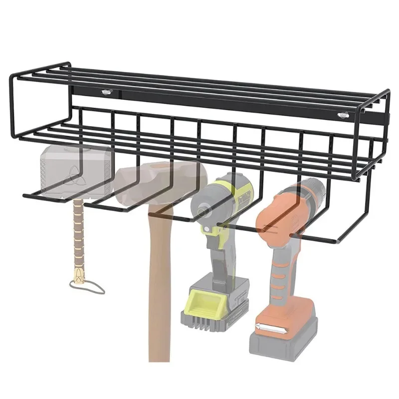 Wall Tool Rack Electric Drill Holder Wall Mount Organizer Wrench Garage Socket Rack Hanger Power-driven Screwdriver Tools Frame