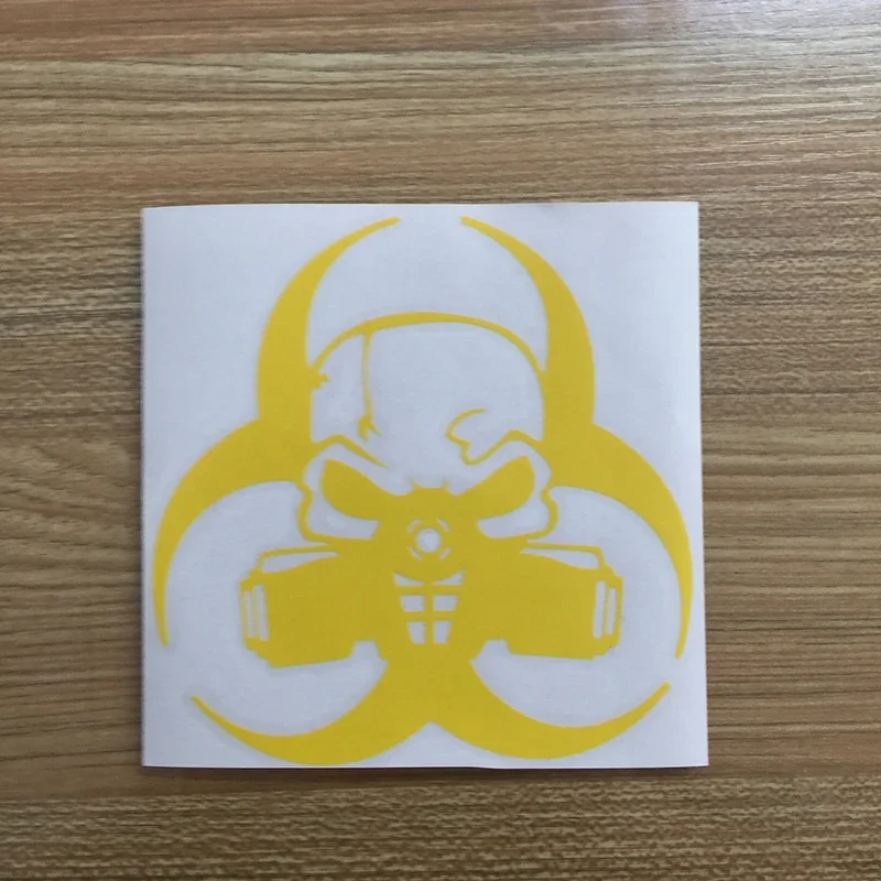 15 * 15cm hazardous skull shaped car window bumper, motorcycle accessories decoration, vinyl waterproof sticker image 5