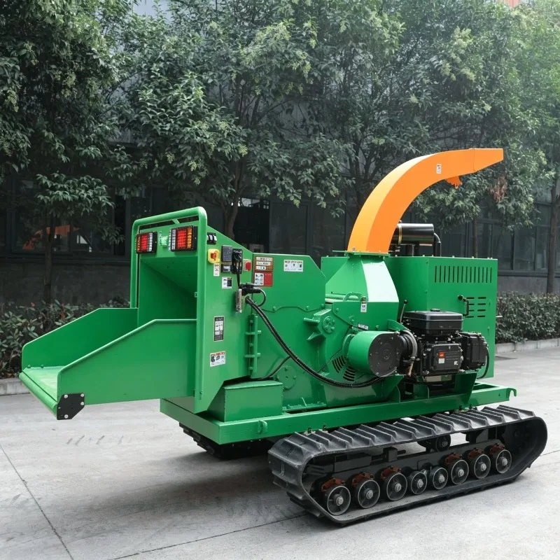 Industrial Wood Crusher Wood Chip Crusher Making Sawdust Diesel Wood Shredder Machine Heavy Duty Branch Crusher Forestry CE