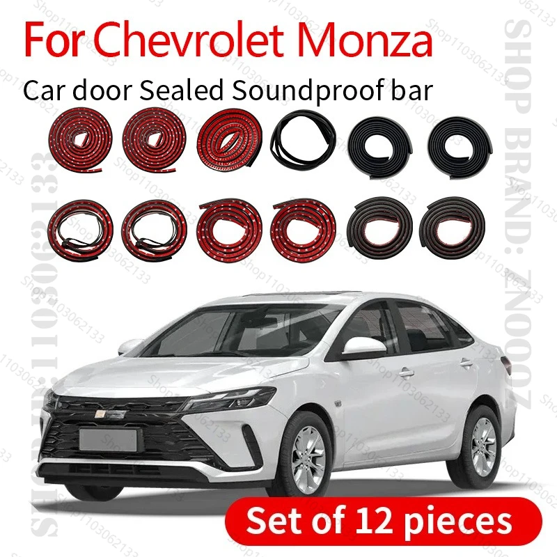 

For Chevrolet Monza Car Door Seal Strip Rubber Double Layer Sealing Protector Soundproof Strip Dustproof Seal Strip 12PCS Set
