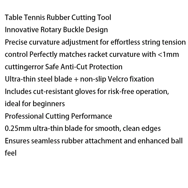 Table Tennis Rubber Manual Cutter Bowknife Special Scissors for Paddle Rubber Table Tennis Blade Roller Rubber Cutting Machine