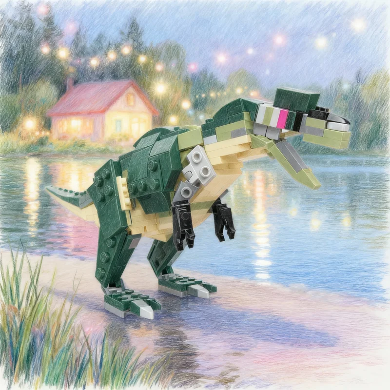 

209pcs MOC Creator 3 1 Calvinosaurus Wattersoni Scale Model Building Blocks Construction Toy Christmas Gift Brick Birthday