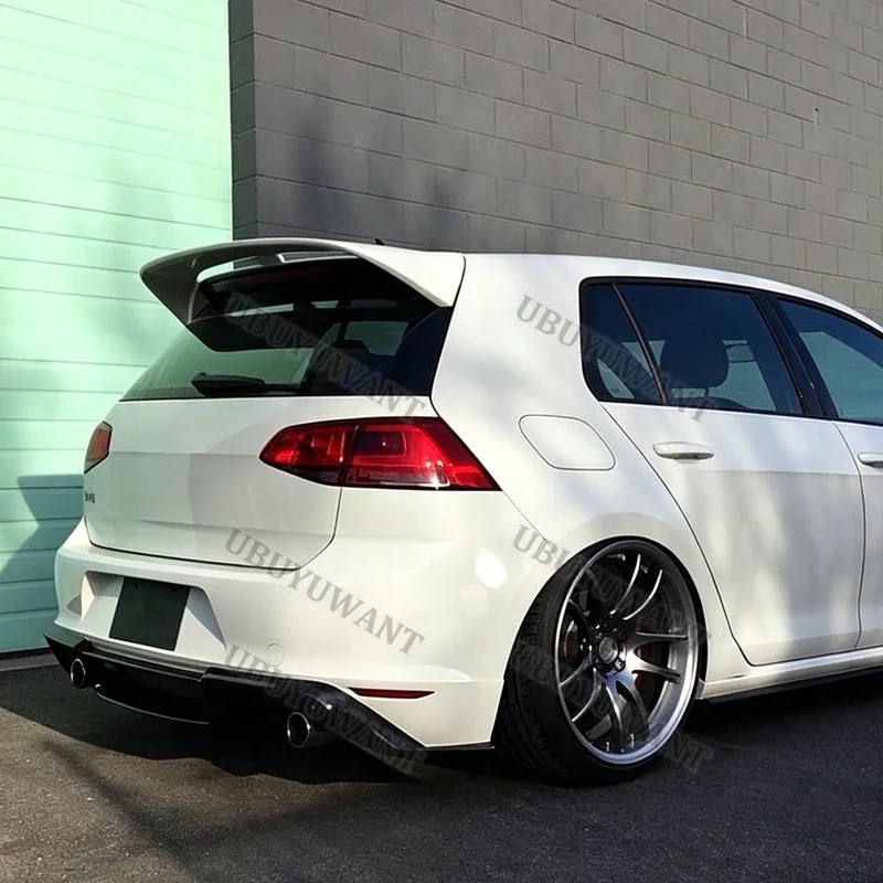 For Volkswagen VW GOLF 7 MK7 MK7.5 (Not For GTI R) 2014-Up High-Kick Rear Deck Spoiler Lid Tail Fin Carbon Fiber