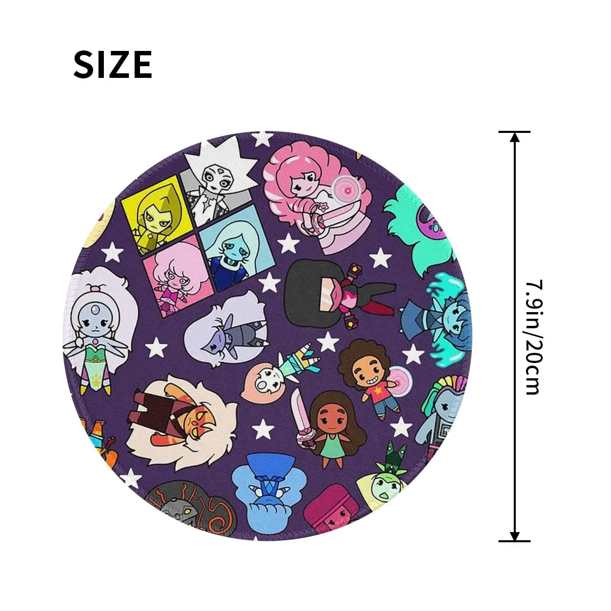 Crystal Gems Steven Universe Round Mouse Pad Computer Keyboard Mouse Mat Gaming Laptop Desk Mat Office Table Mats