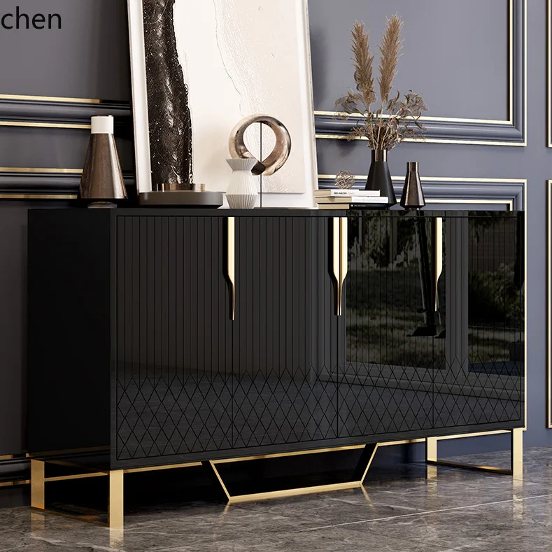 HXL Light Luxury Sideboard Cabinet Living Room Partition Entrance Storage Cabinet High-end Shoe Cabinet