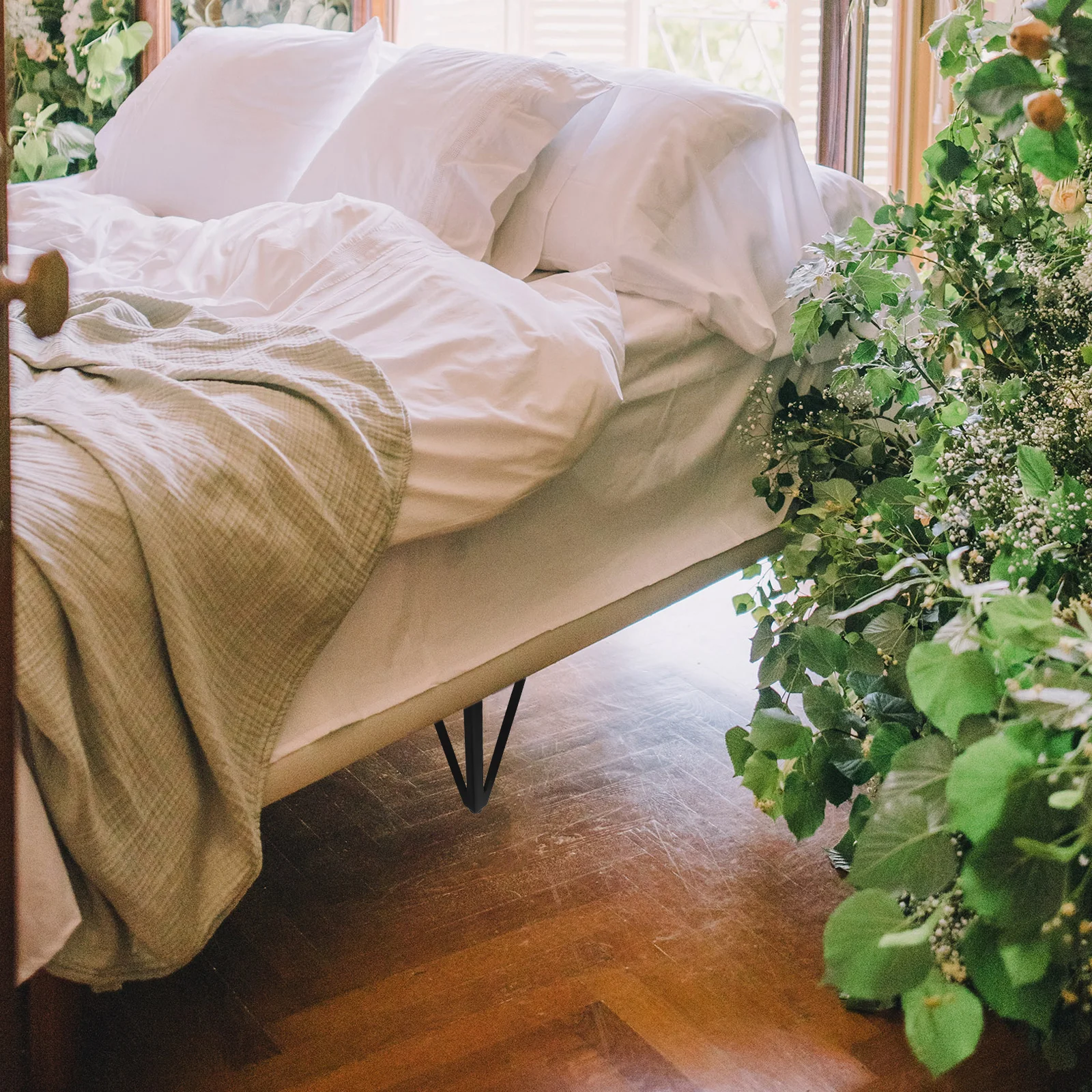 

1Set Furniture Legs Support Metal Sofa Feet Replacement Legs Durable for Chairs Coffee Table Stand Style