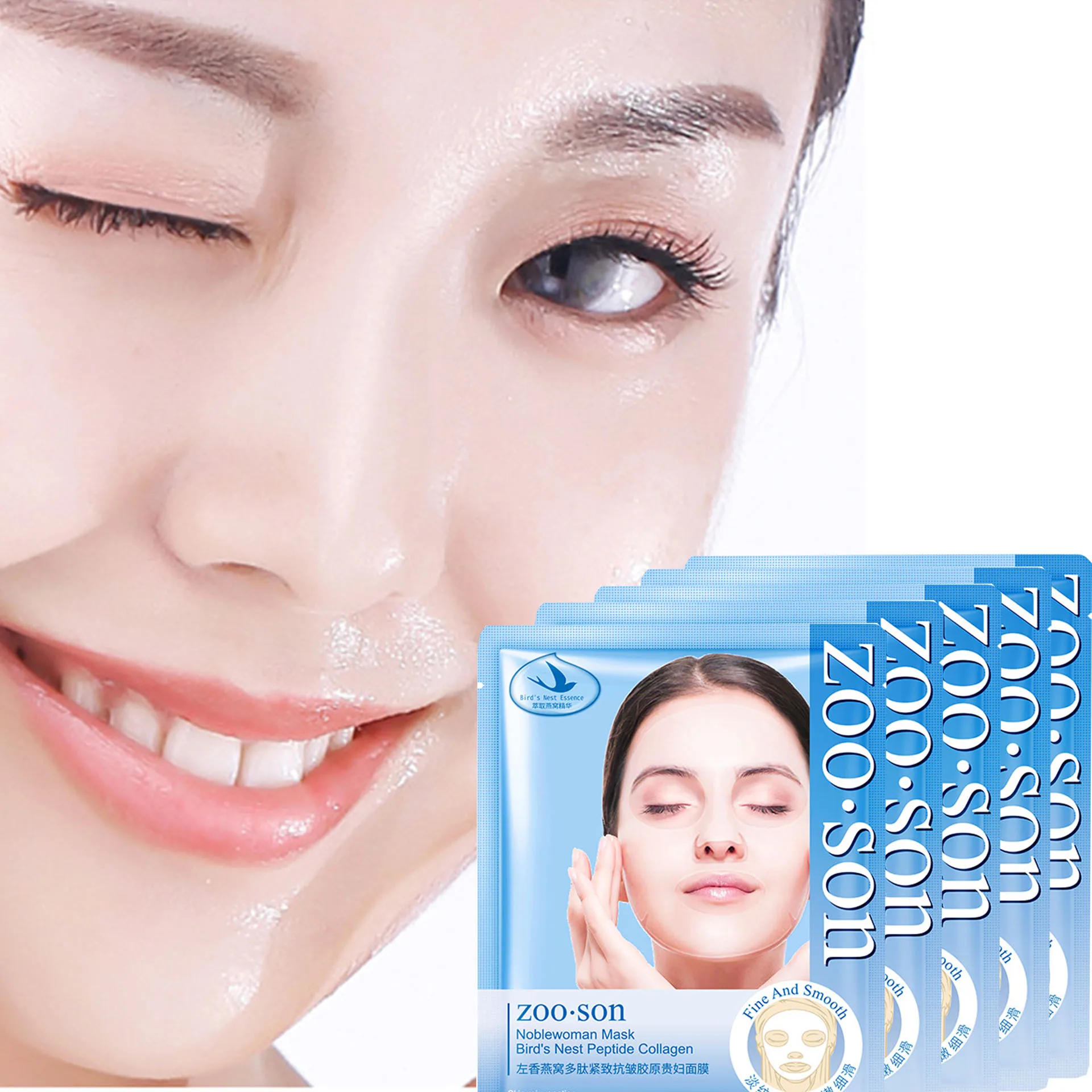 Peptide Collagen Lady Mask Sheet Moisturizing and Hydrating Brightening Skin Rejuvenation Moisturizing Mask Skincare