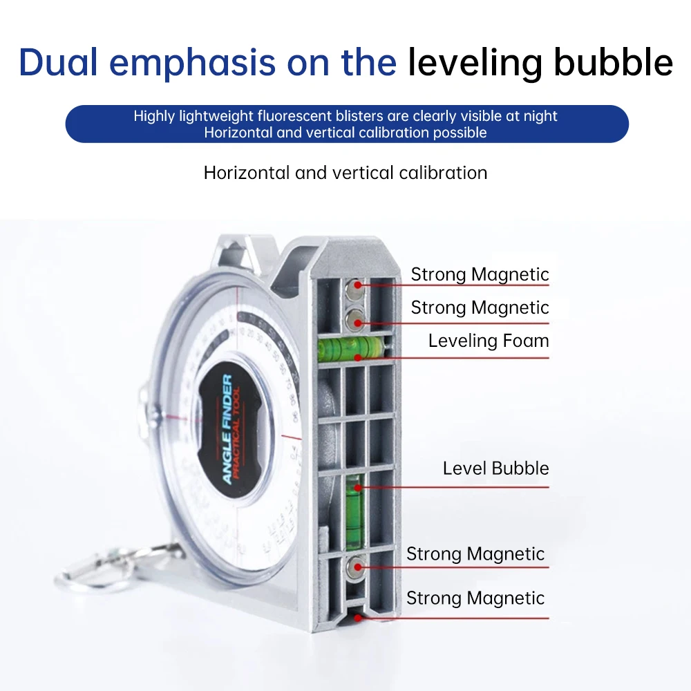 Magnetic Angle Finder Locator Inclinometer Measurement Tool Portable Slope Protractor Inclinometer for Construction Carpenter