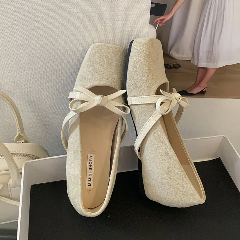 

Мягкие модные женские туфли на плоской подошве с узлом-бабочкой, неглубокие женские шелковые женские туфли Мэри Джейн, увеличивающая рост обуви