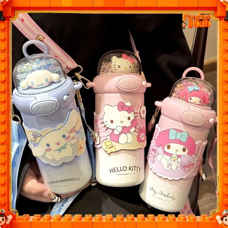 

Original Sanrio Hello Kitty Vacuum Insulated Straw Tumbler Cute Portable Drinking Water Cup Daily Gift
