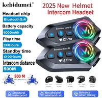 Y12 Pro micrófono Dual casco de motocicleta intercomunicador auriculares inalámbricos manos libres llamada reproductor de música impermeable altavoz Radio FM auricular