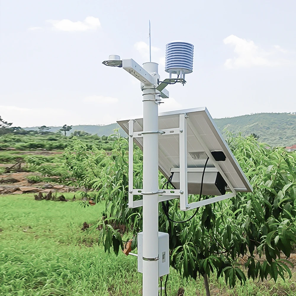 Tripod  900-01 Industrial Automatic Agriculture Weather Station OEM IP65 0-45m/s Wind Speed 4G GSM Modbus