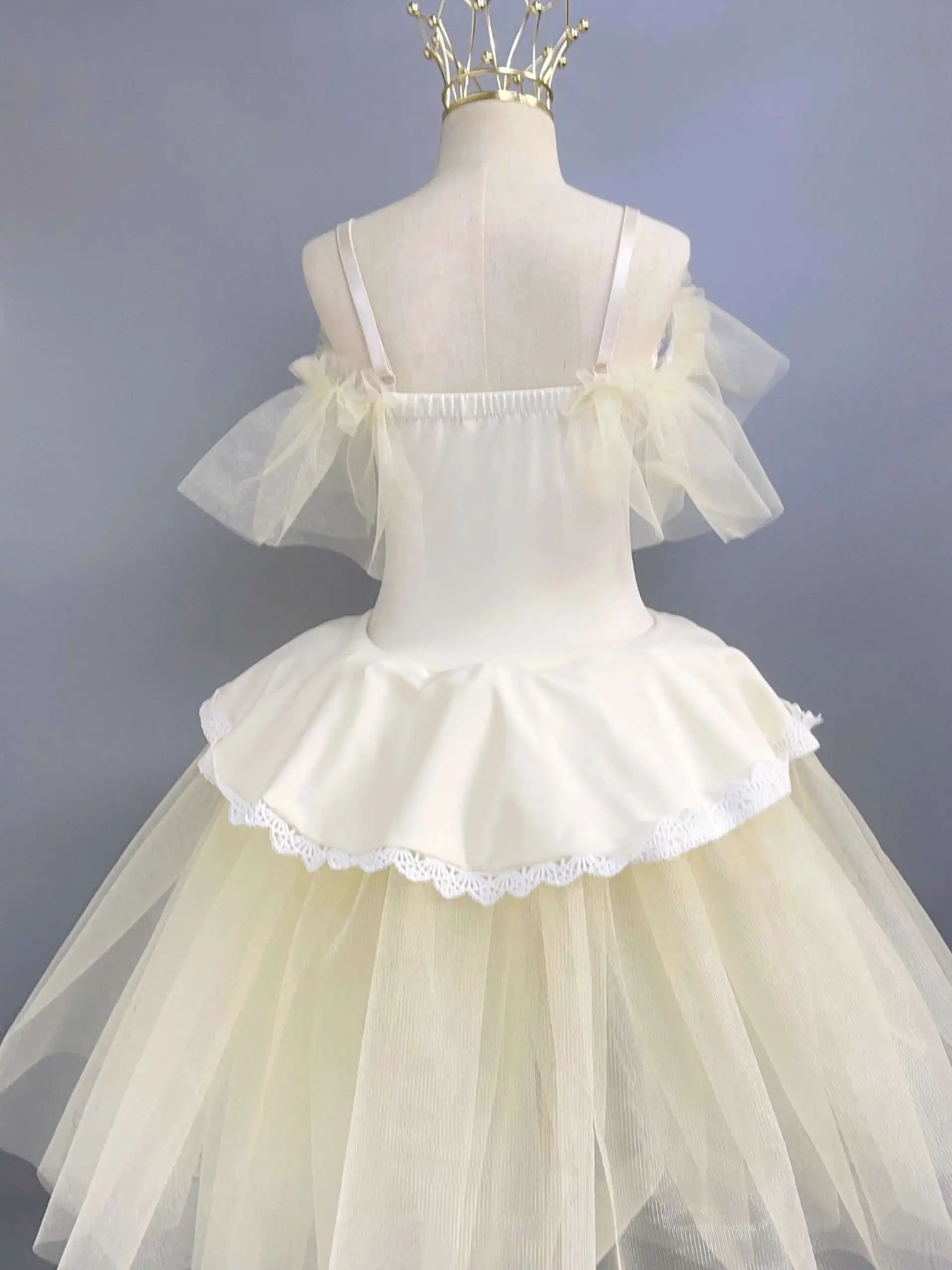 Children's Day Long Soft Tulle Ballet Performance Dress for Girls Professional Swan Lake Dance Dress Little Swan Performance