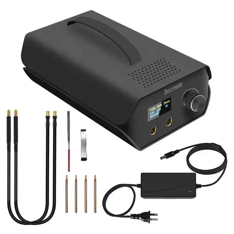 120 Gears Spot Welder Farad Capacitor Portable Welding Machine Spot 3000F with LCD Screen 18650 Battery Energy Storage 0.1-0.3mm