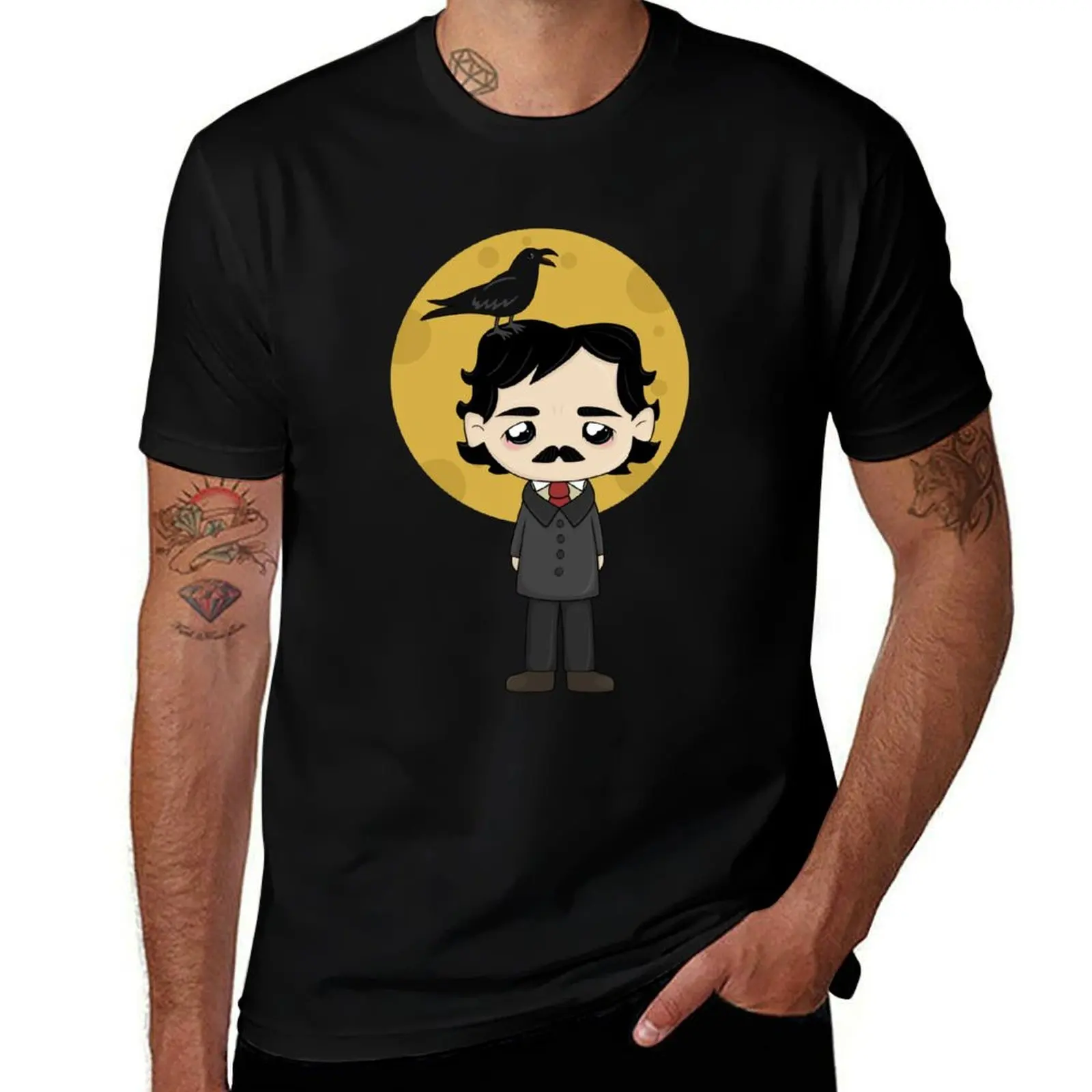 

Cute Edgar Allan Poe T-Shirt funny t shirts man t shirts for man pack white T-Shirt