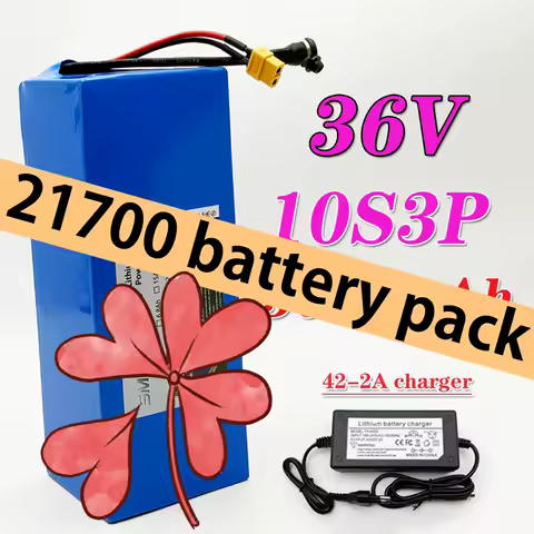 New 21700 10S3P Lithium-ion Battery 36V 15Ah 1000W Power Tool Battery Outdoor Backup Battery with 30A BMS