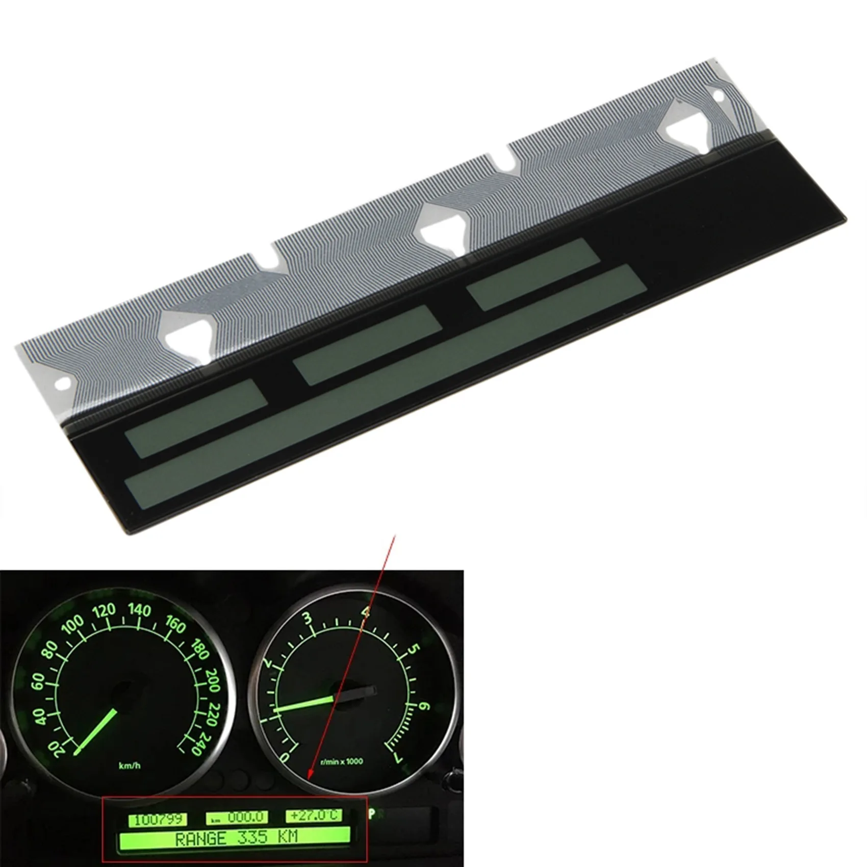 Car LCD Display Speedometer Instrument Cluster for Range Iii Dashboard Screen Pixel