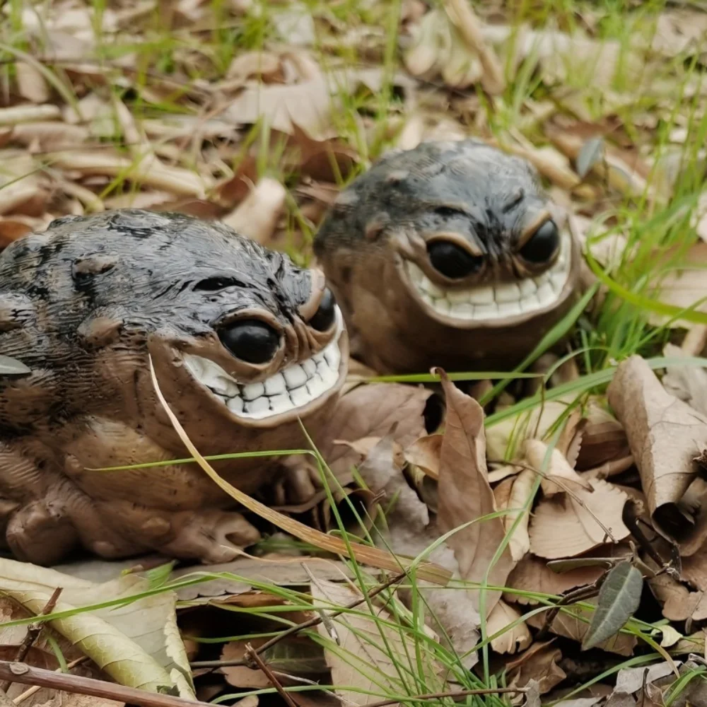 

Exquisite Funny Small Toad Figurine Handmade Resin Crafts African Rain Frog Statue Realistic Animal Sculpture Party Decoration