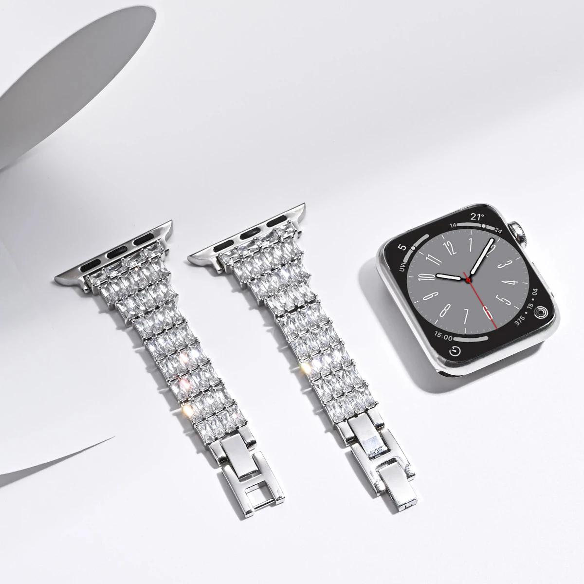 Diamond Strap For Apple Watch Ultra 2 49mm 45mm 41mm 44mm 40mm Women Luxury Metal Bracelet for iwatch series 9 8 7 6 5 42mm 38mm