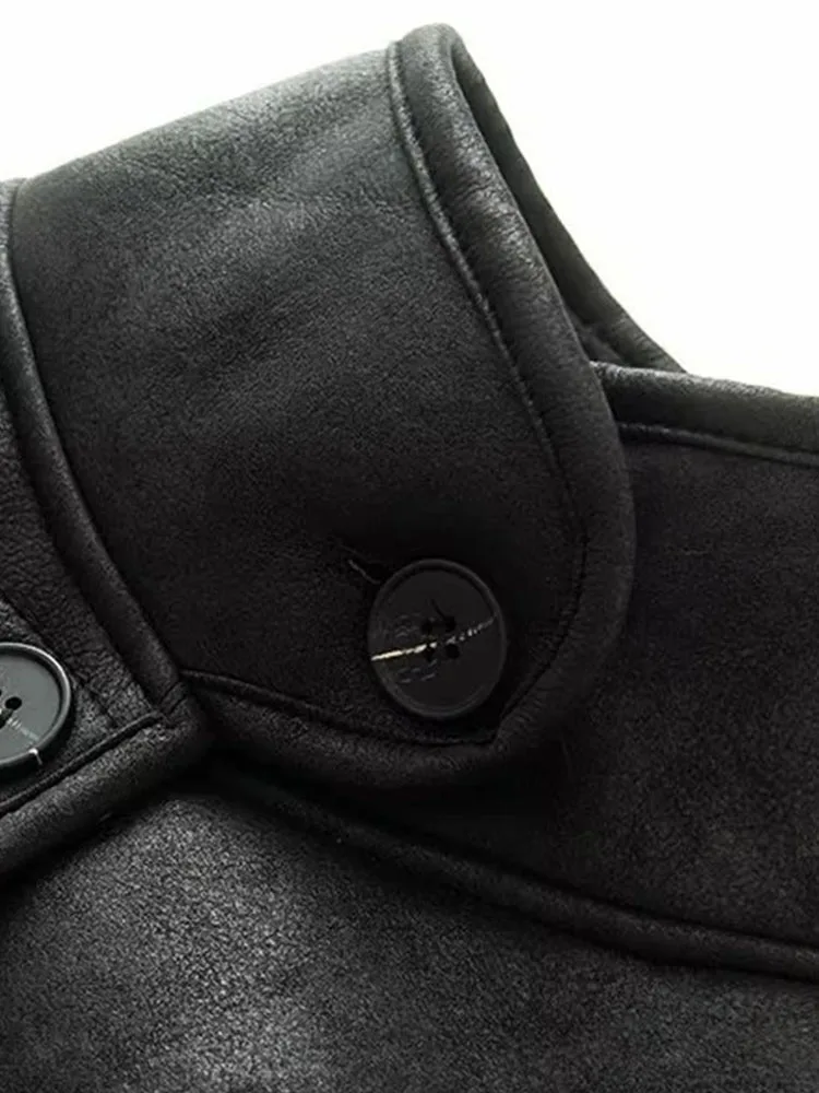 여성 가을 겨울 스탠드 칼라 여성 코트 양면 싱글 브레스티드 루즈핏 여성 긴팔 재킷 여성 스트리트 숏 코트