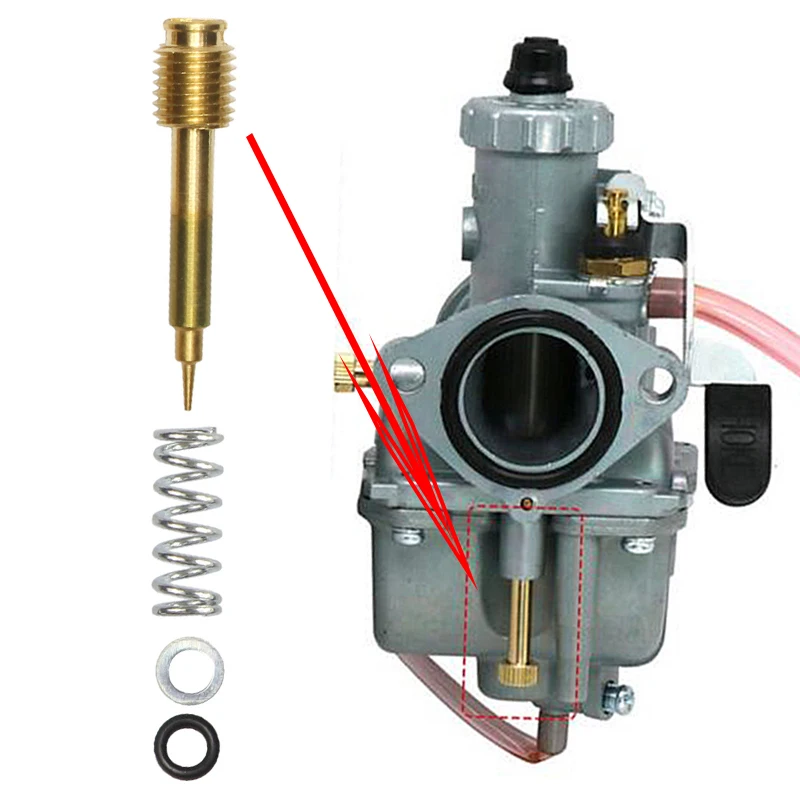 1 комплект регулировочных винтов соотношения топлива для Yamaha Carb Pilot, винт топливной воздушной смеси Mikuni CV, детали карбюратора # 12R1410500