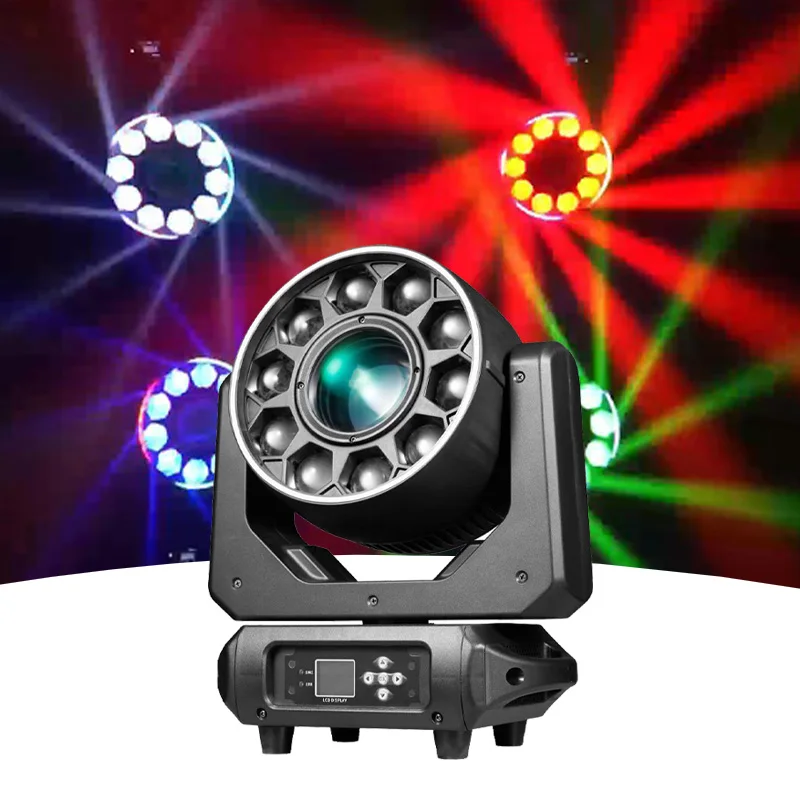 

TIITEE Theta Stage Moving Wash Light Donut 10x20W RGBW DMX512 LED Effect Light with Bee Eye Effect