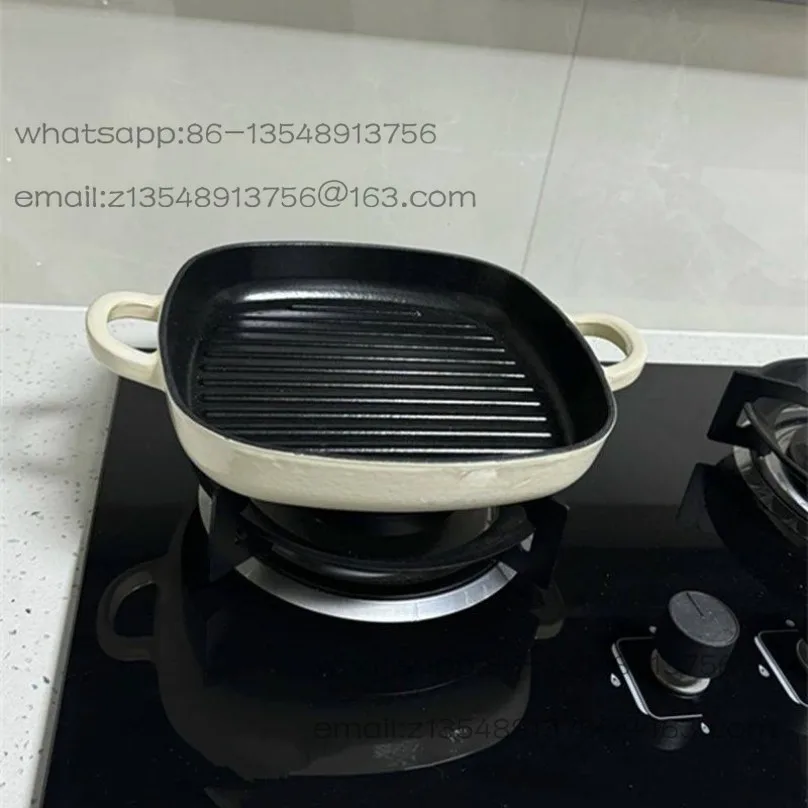 

Высококачественная чугунная сковорода с антипригарным покрытием, универсальная для индукционных и газовых плит