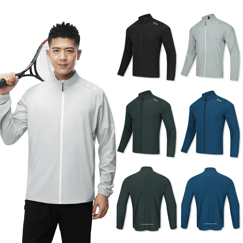 

Лето-Осенние быстросохнущие куртки для пешего туризма, баскетбола, бега, мужские тонкие водонепроницаемые куртки для тренажерного зала, фитнеса, спорта на открытом воздухе, кожаная ветровка