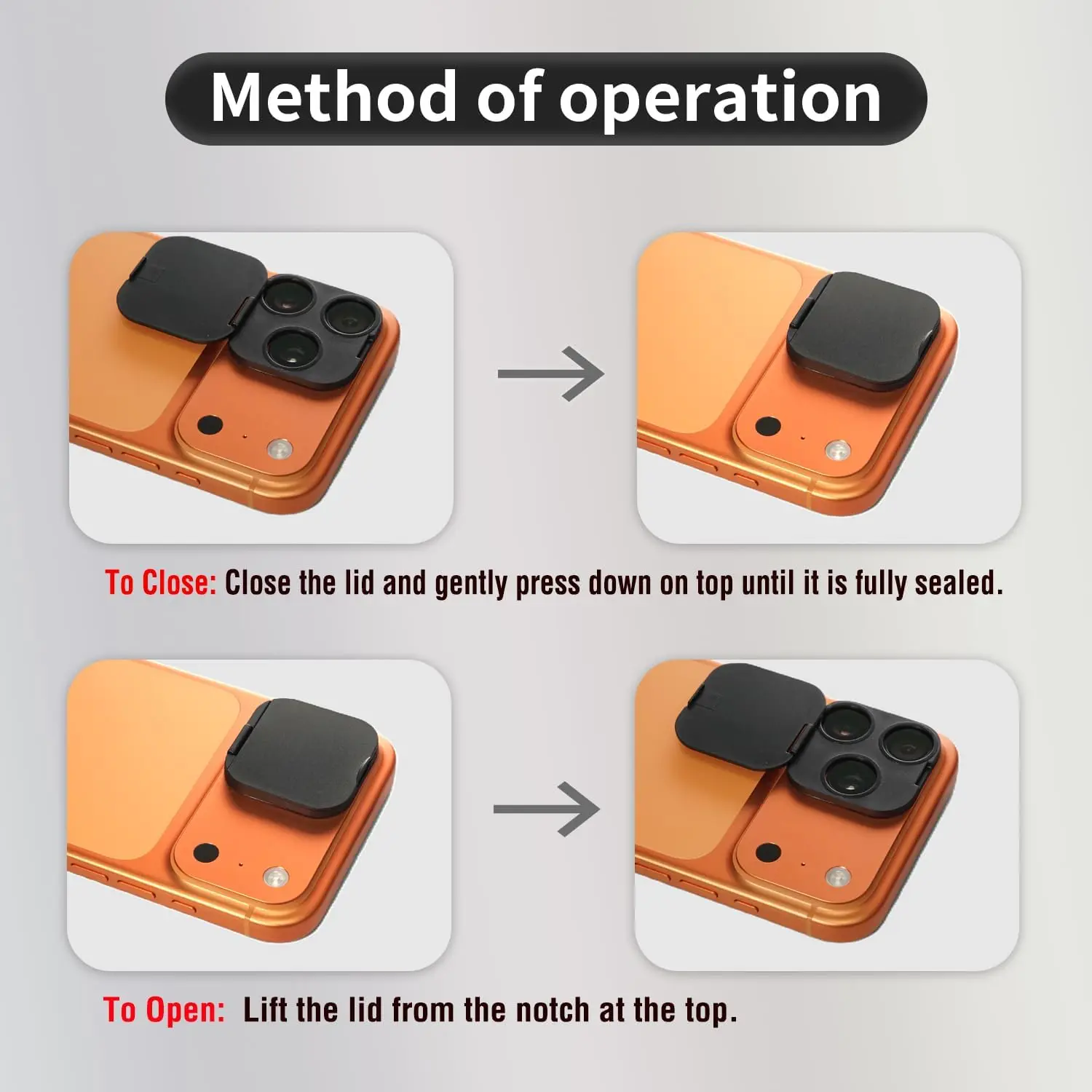 Cache-objectif de protection pour caméra de téléphone avec adhésif puissant pour iPhone 17 Pro 17 ProMax – Capuchon de protection de la caméra arrière pour confidentialité et sécurité