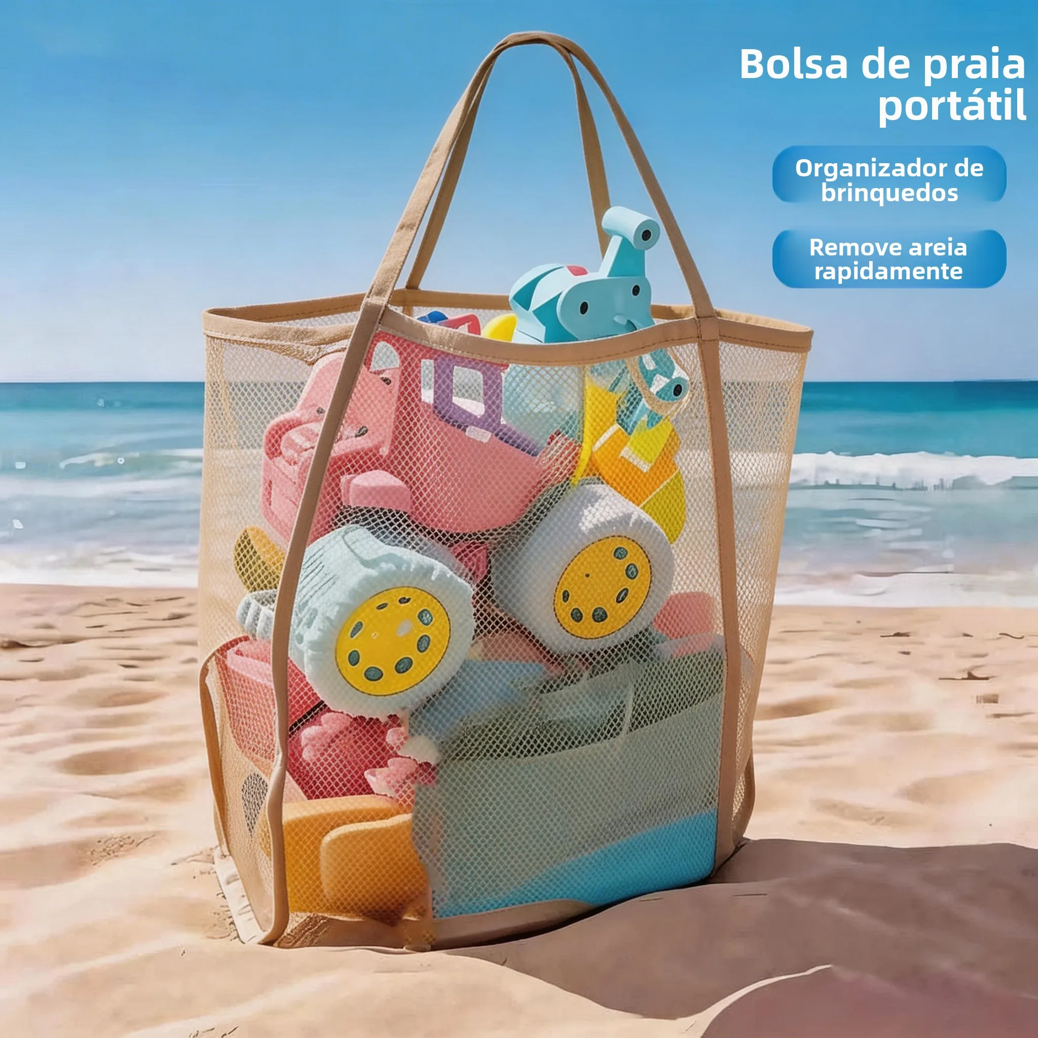 2026-new-ins-style-transparent-mesh-single-shoulder-bag-fashionable-lightweight-large-capacity-versatile-shopping-bag-beach-bag