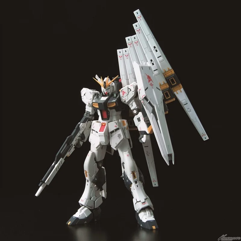 In Stock BANDAI RG 1/144 RX-93 v Gundam NU GUNDAM Anime Action Figures Toys Gift For Boys Kids