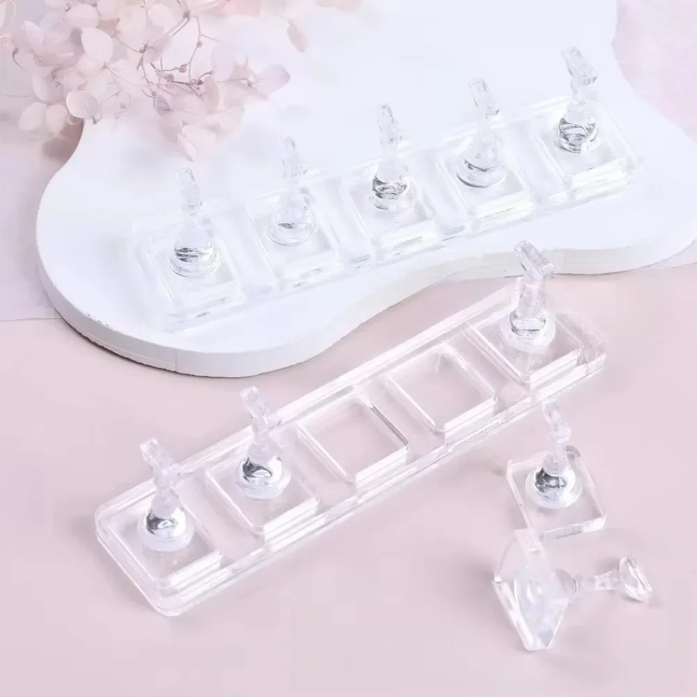 5/10pcs Non-Magnetic Nail Display Acrylic Nail Display Stand Tips Holder Nail Practice Stand Fingernail DIY Manicure Stand Tool