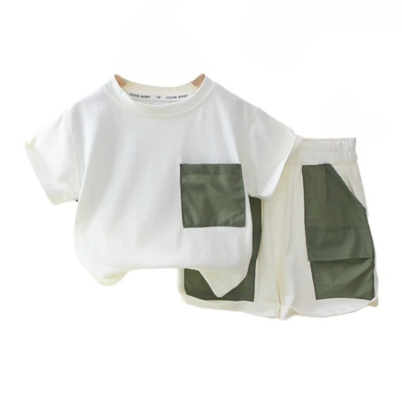 

New Summer Baby Boys Clothes Suit Children Cartoon Short Sleeved T-Shirt Shorts 2Pcs/Sets Infant Casual Costume Kids Tracksuits