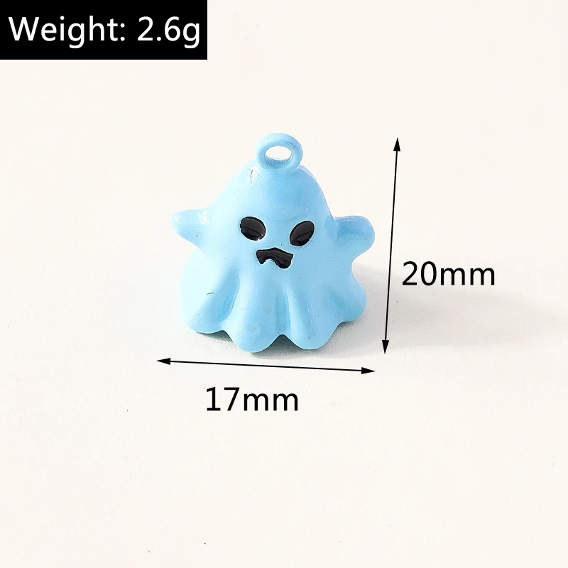 20 Stück 17x20mm Cartoon Bonbonfarben Halloween Geist Charms Anhänger für Schmuckherstellung Ohrringe Halsketten Zubehör DIY Geschenke – Detail 1