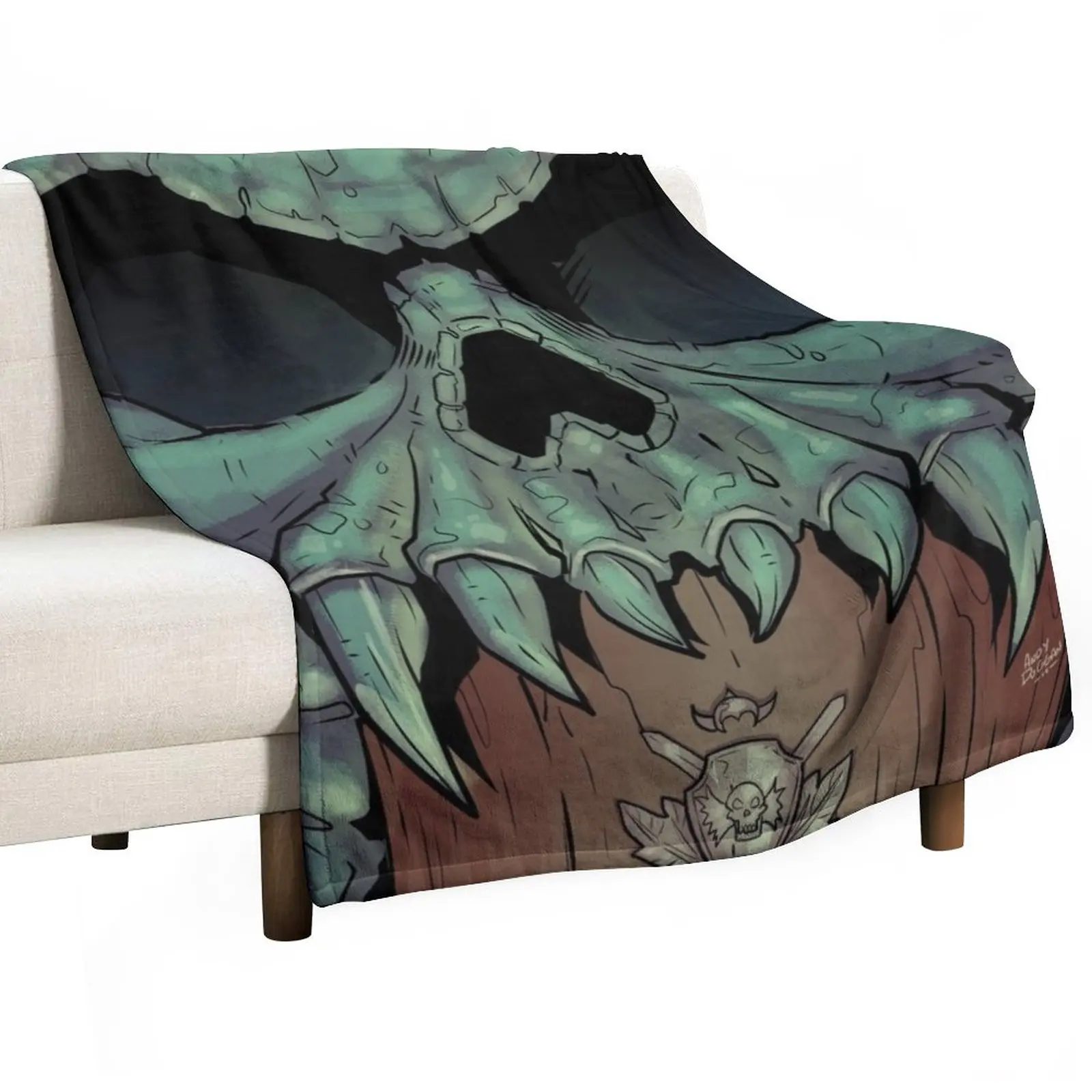 

Castle Gray fantasy skull Throw Blanket Summer Bedding Blankets Decorative Throw Blanket For Sofa