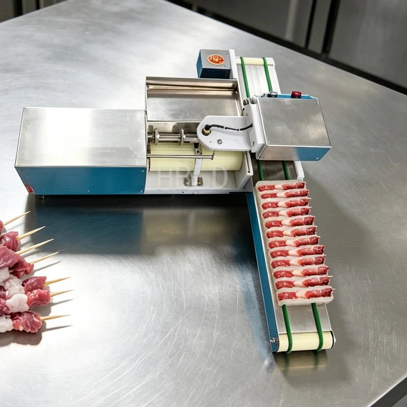 Bbq Skewer Threading Machine, Pneumatic Automatic Stringing Machine, Commercial Food Skewer Production Equipment