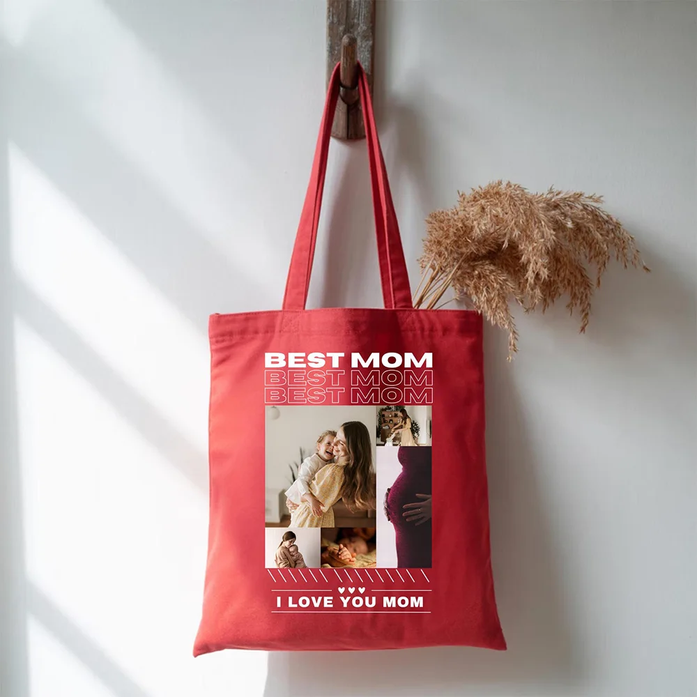 

Blank Canvas Tote Bag Vertical Custom Print Your Logo Photo Beach Bag Gift For Dad Summer Tote